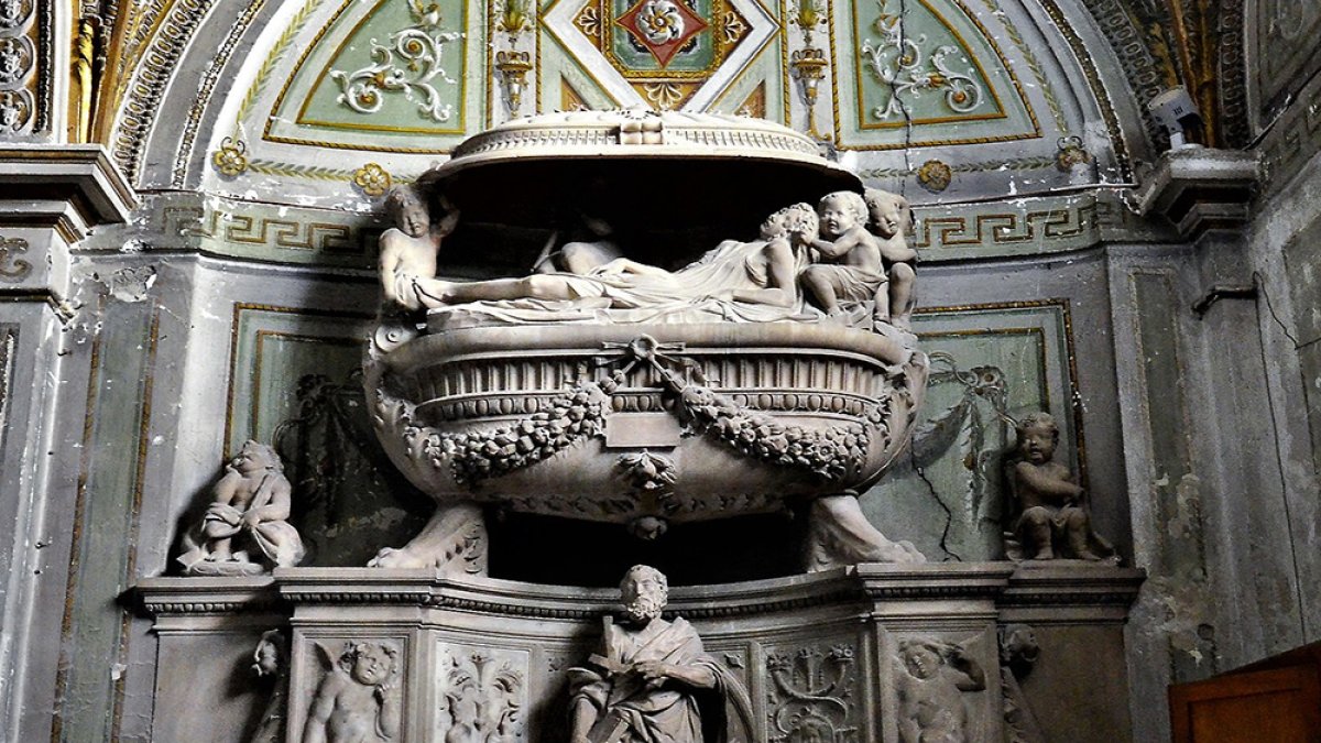 Sepulcro de Andrea Bonifacio en la iglesia de los santos Severino y Sosio de Nápoles. ECB