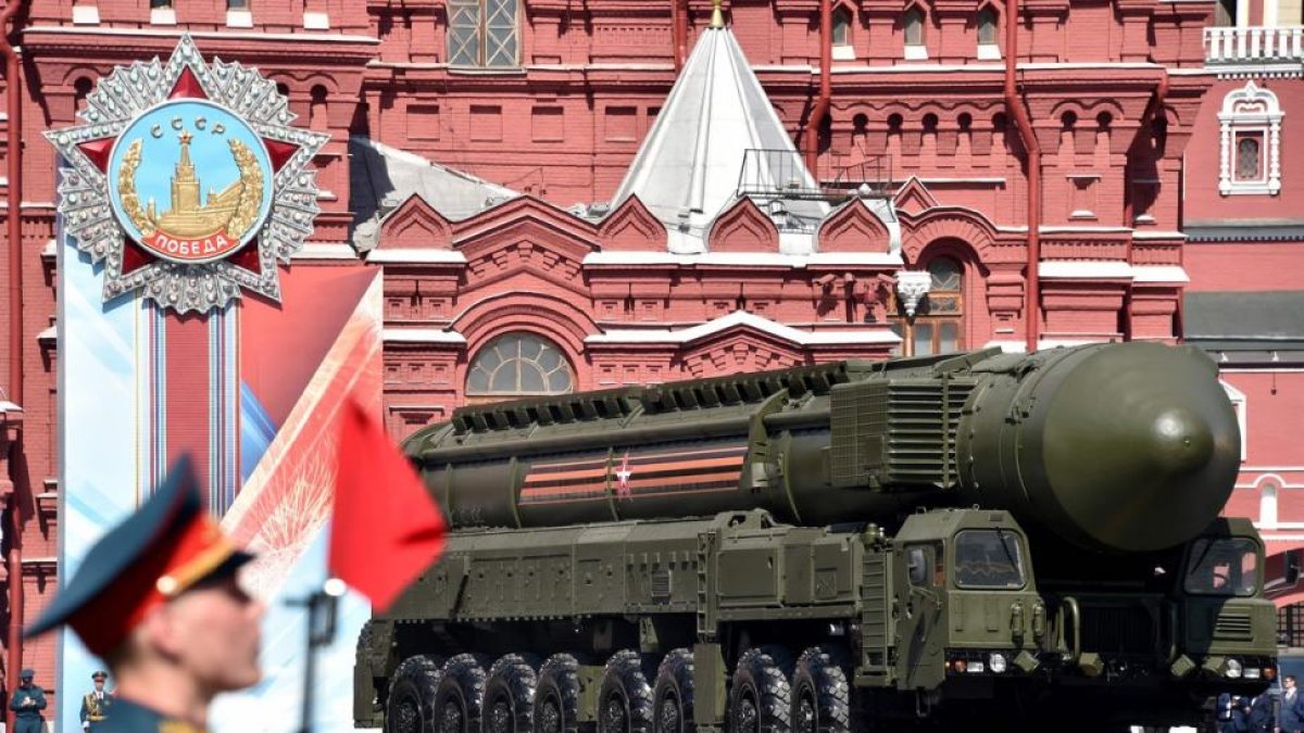 Desfile militar en Moscú con motivo del 71 aniversario de la victoria de la Unión Soviética sobre la Alemania Nazi en la segunda Guerra Mundial.-AFP / KIRILL KUDRYAVTSEV