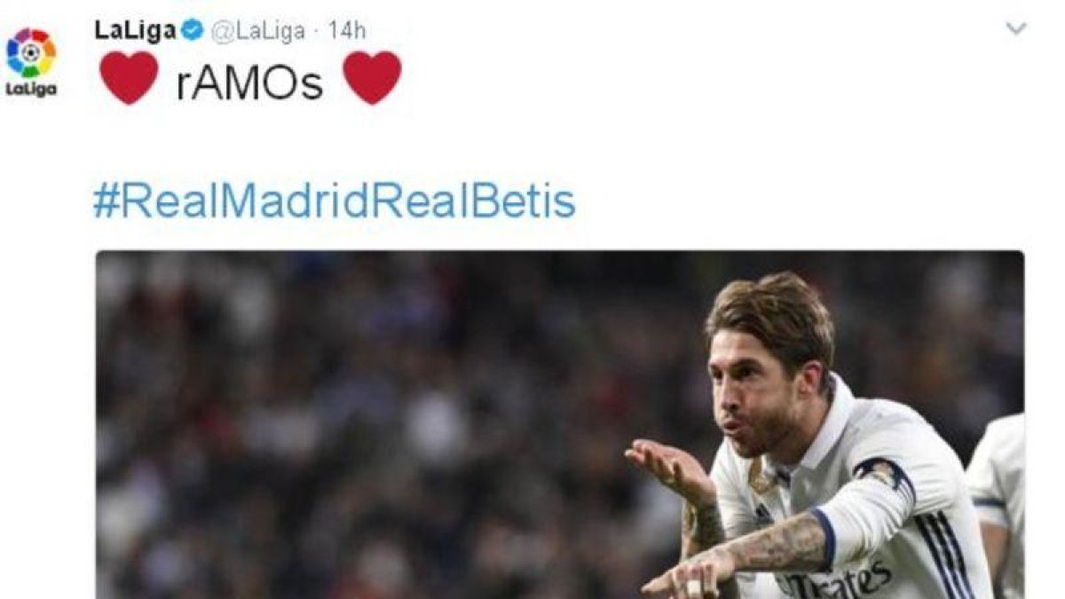 El tuit de La Liga.-