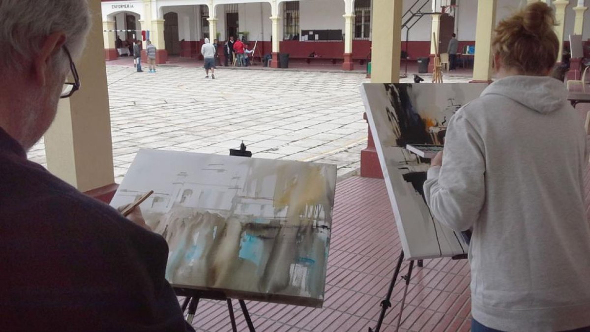 Detalle de una de las obras.-