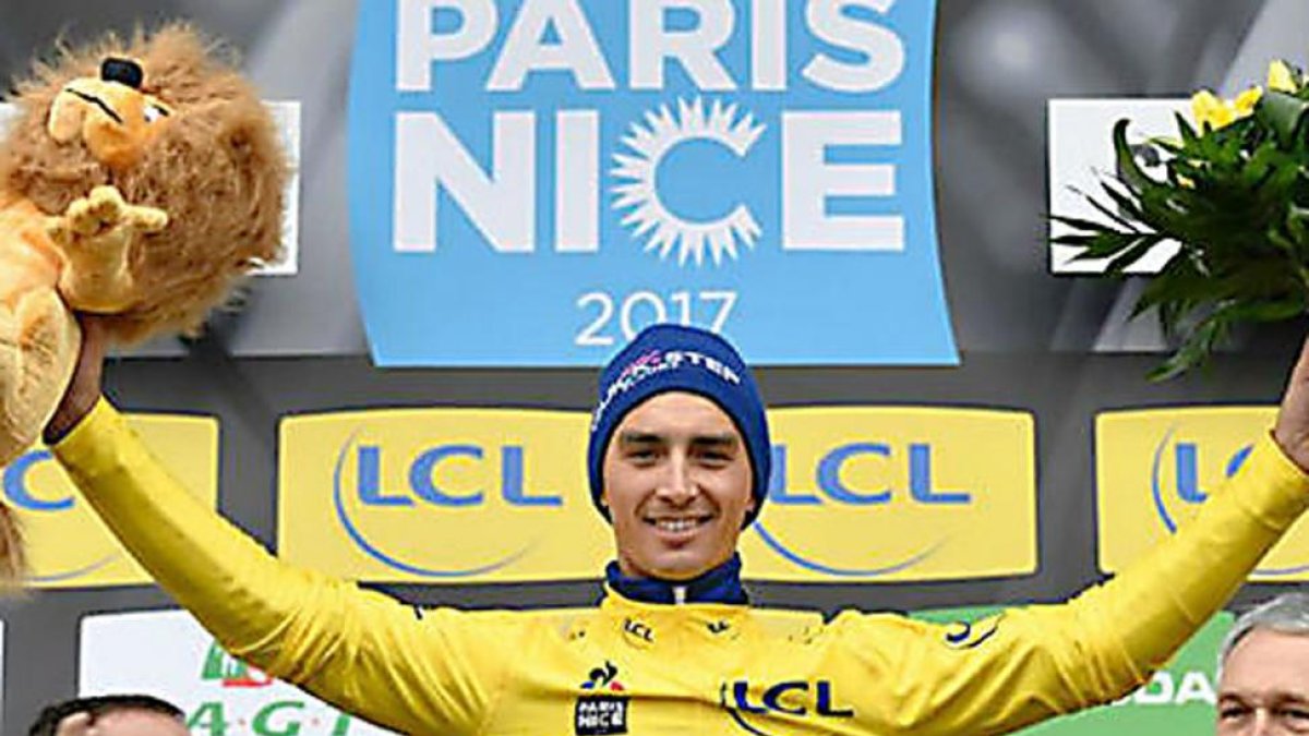 Julian Alaphilippe vistió este año el maillot amarillo en la París Niza-ECB