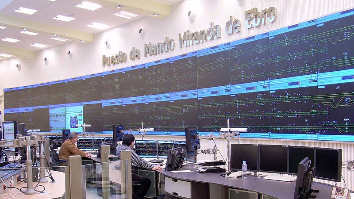 Puesto de mando de la estación de Miranda de Ebro.