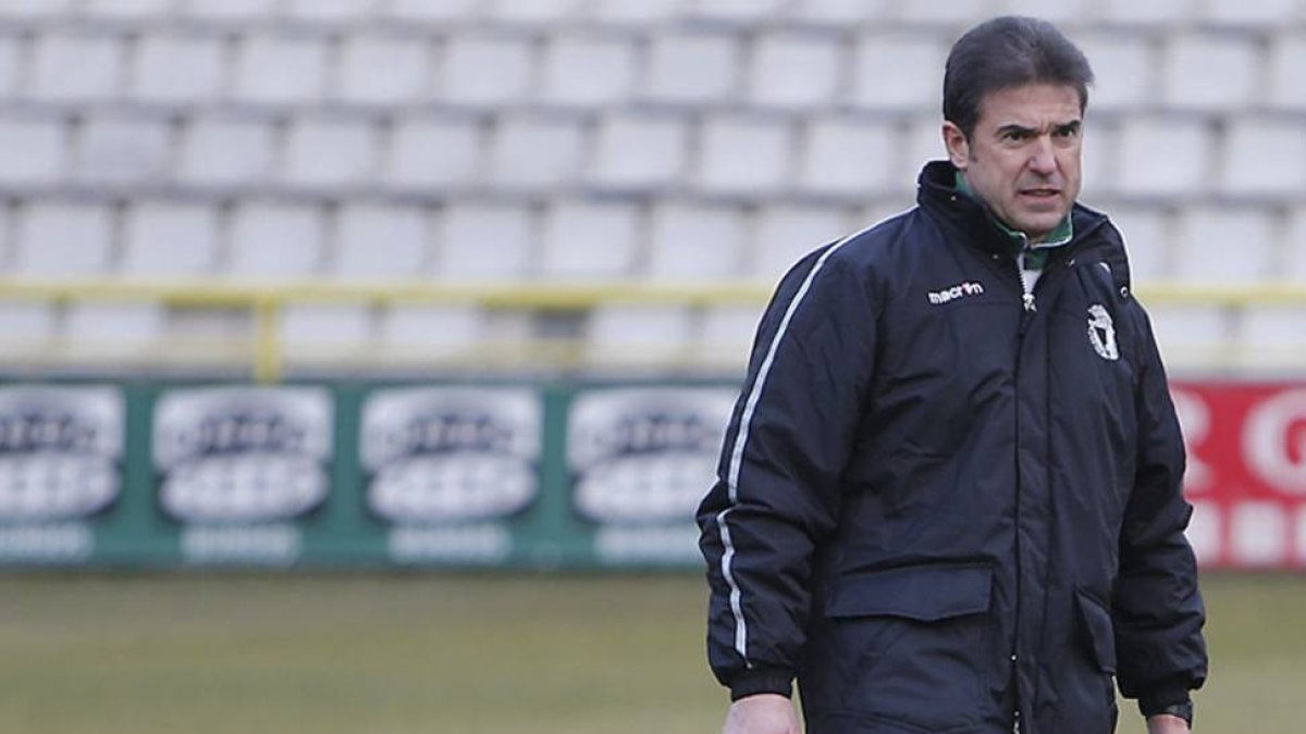 Gonzalo Arconada, durante un entrenamiento en El Plantío-Israel L. Murillo