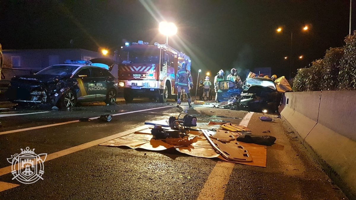 Imagen del lugar del accidente. BOMBEROS DE BURGOS