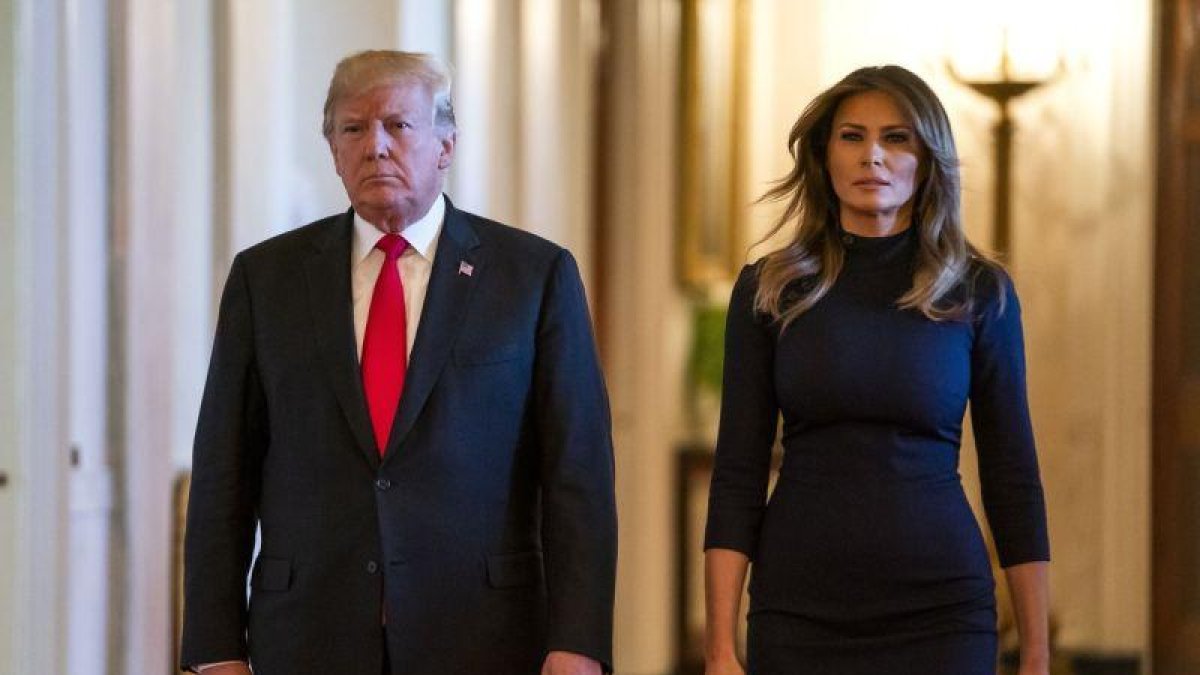 Donald Trump junto a su esposa Melania Trump.-EPA