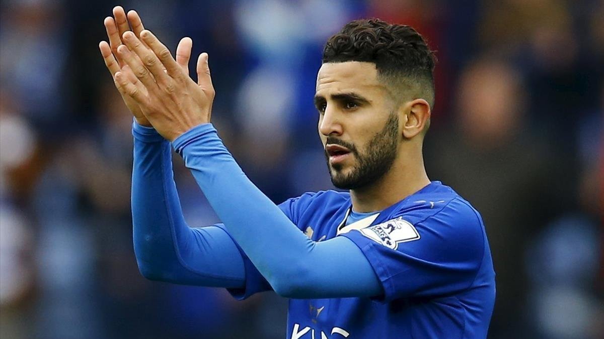 Mahrez, con el Leicester-DARREN STAPLES