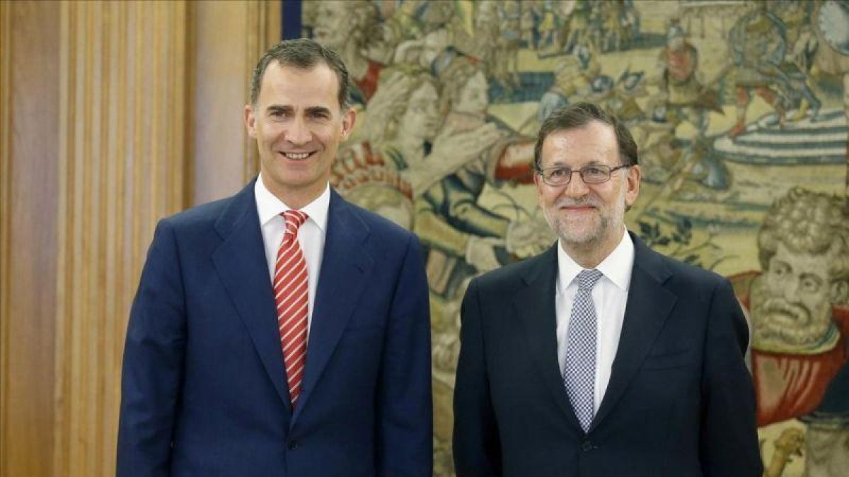 El presidente del Gobierno en funciones y del PP, Mariano Rajoy, en su audiencia con el Rey el pasado 28 de julio.-POOL