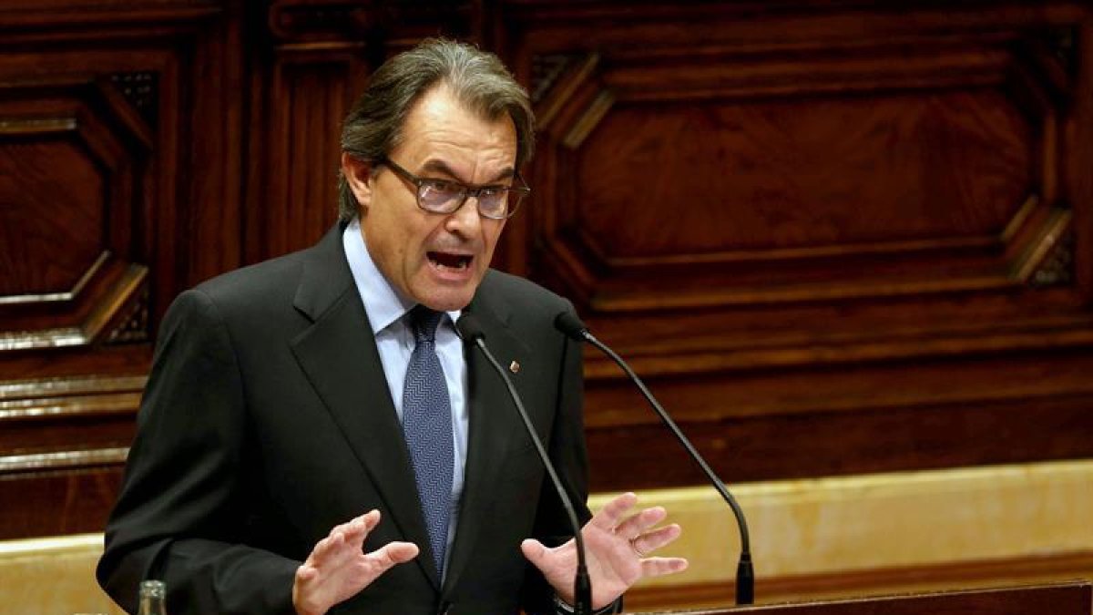 El presidente de la Generalitat en funciones, Artur Mas, durante su intervención en el debate de investidura.-EFE