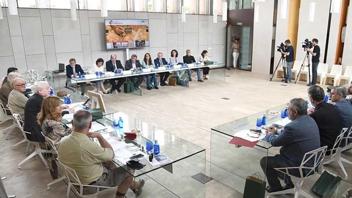 Reunión del Patronato de la Fundación, ayer, en Ibeas de Juarros-ICAL