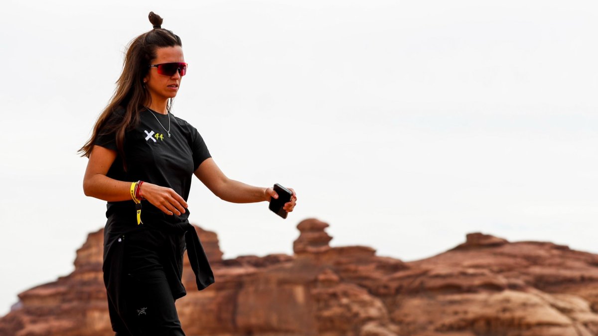 Cristina Gutiérrez, con los colores del equipo X44 en Arabia Saudí. @TEAMX44