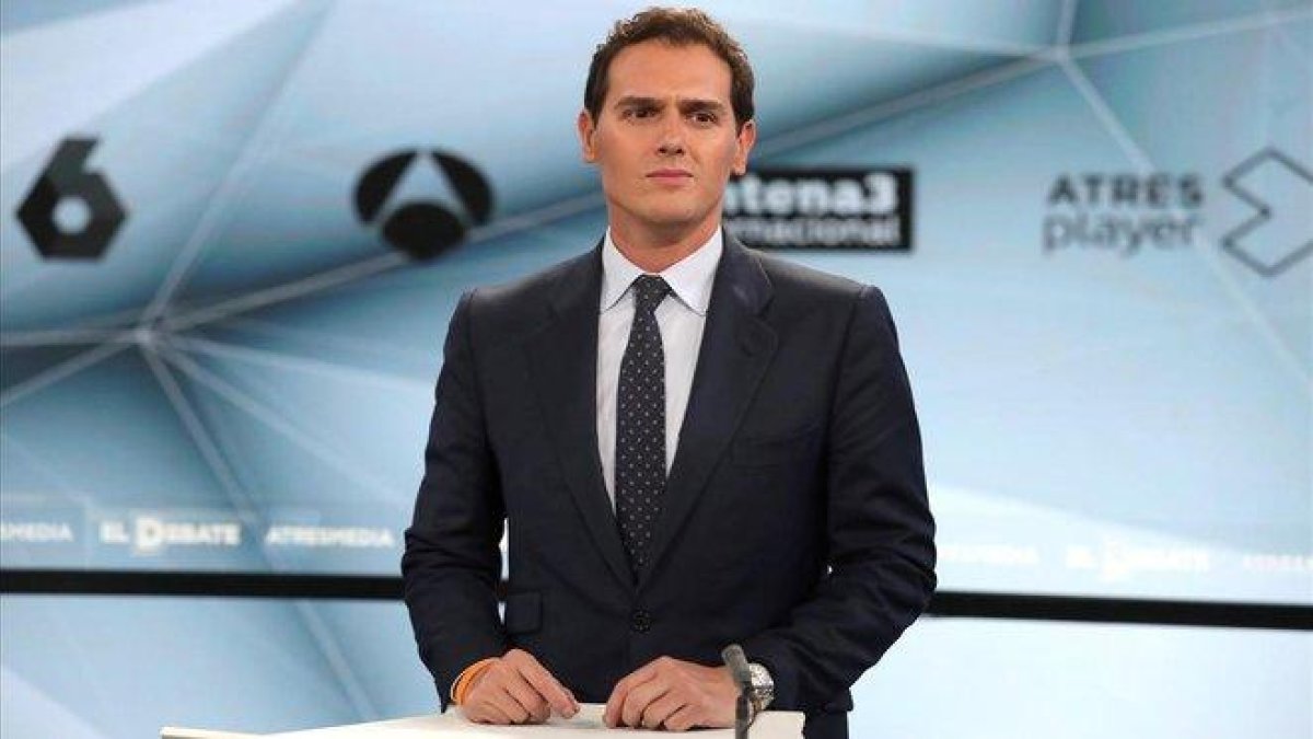 Albert Rivera, durante el debate de Atresmedia.-EFE / JUANJO MARTÍN