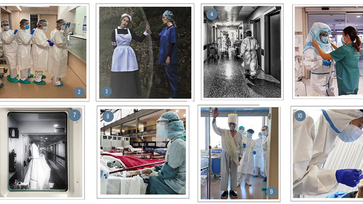 Las diez fotografías premiadas en el concurso. ECB