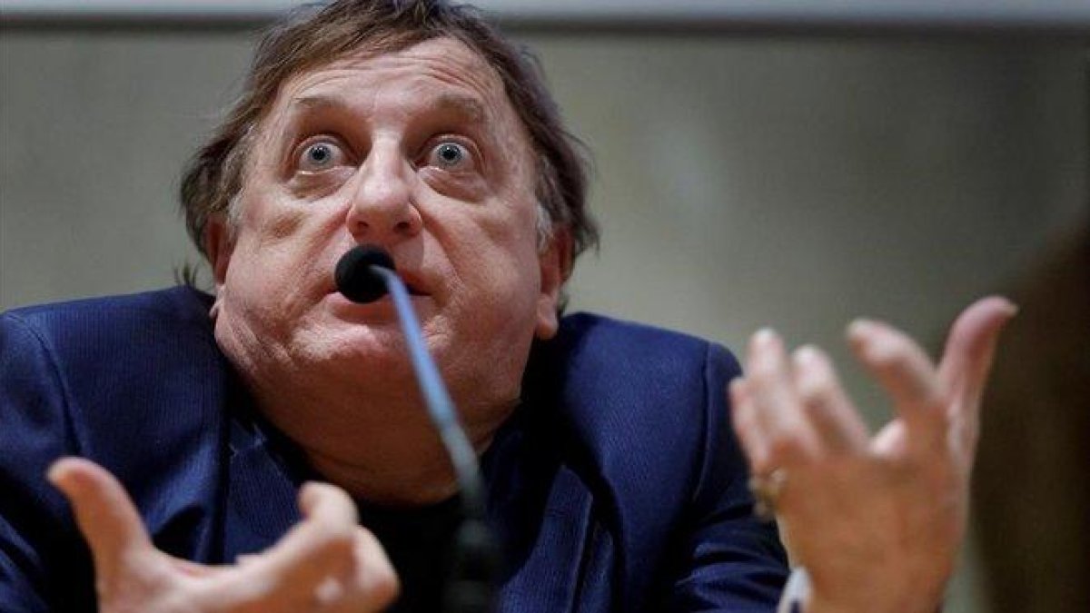 Javier Gurruchaga, durante la rueda de prensa que ofreció el jueves en Tenerife.-EFE