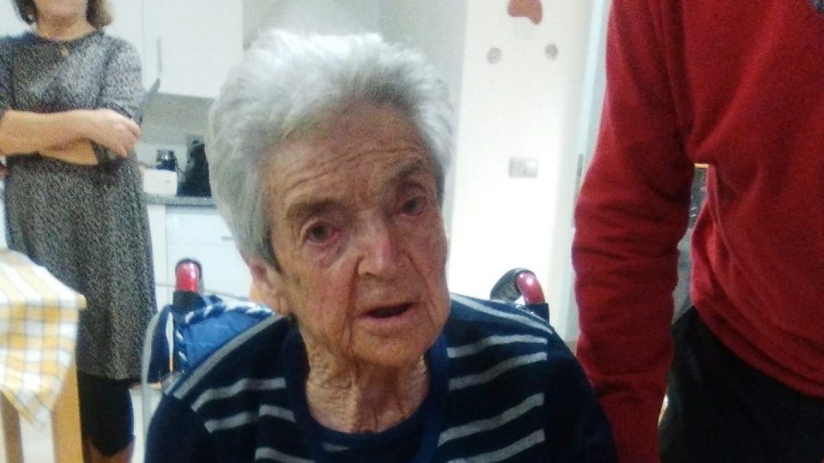 Eulalia Rey de Miguel el pasado 10 de diciembre, el día que celebró su 101 cumpleaños en Los Royales.