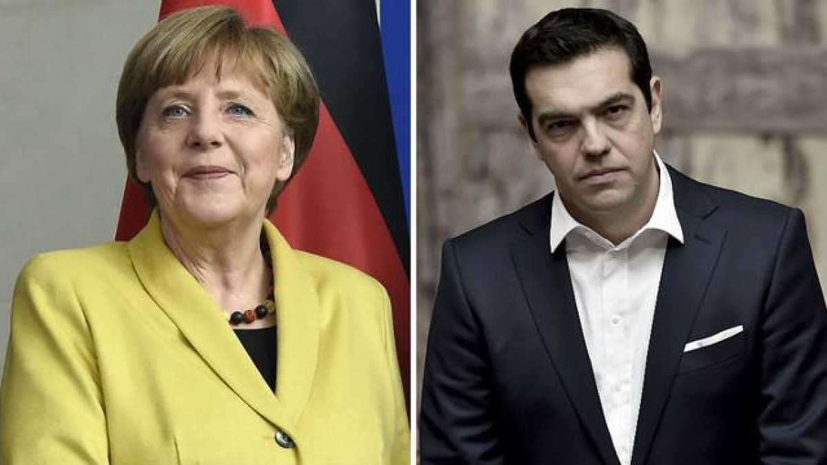 Fotomontaje de la cancillera alemana Angela Merkel y Alexis Tsipras.-Foto: REUTERS