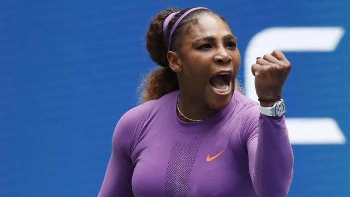 Serena celebra un punto en Nueva York.-EFE / EPA/ JOHN G. MABANGLO