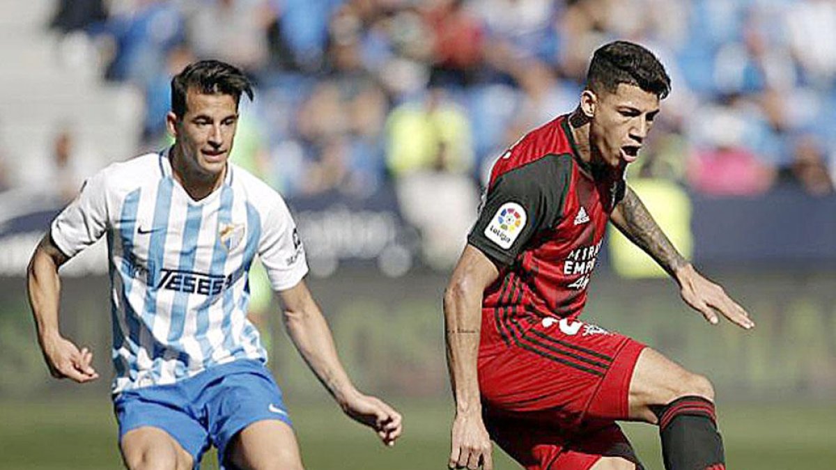 Marcos André fue el autor del primer gol de los rojillos en el encuentro de ayer frente al Málaga CF-La Liga