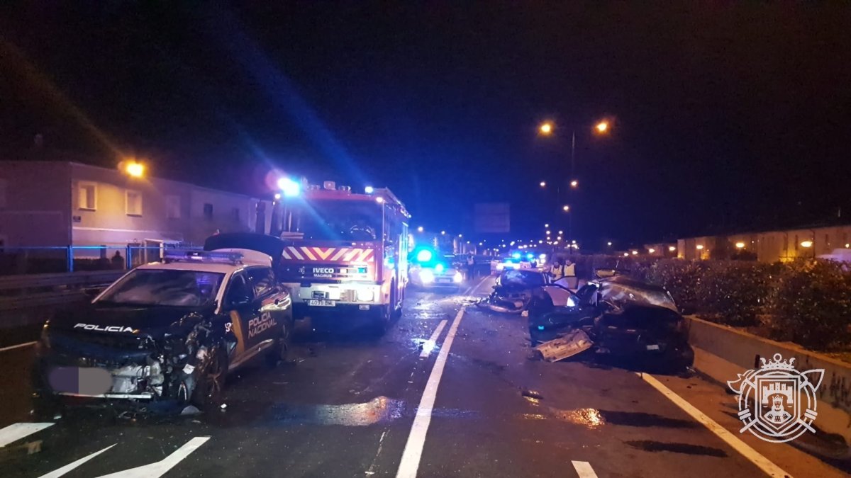 Imagen del lugar del accidente. BOMBEROS DE BURGOS