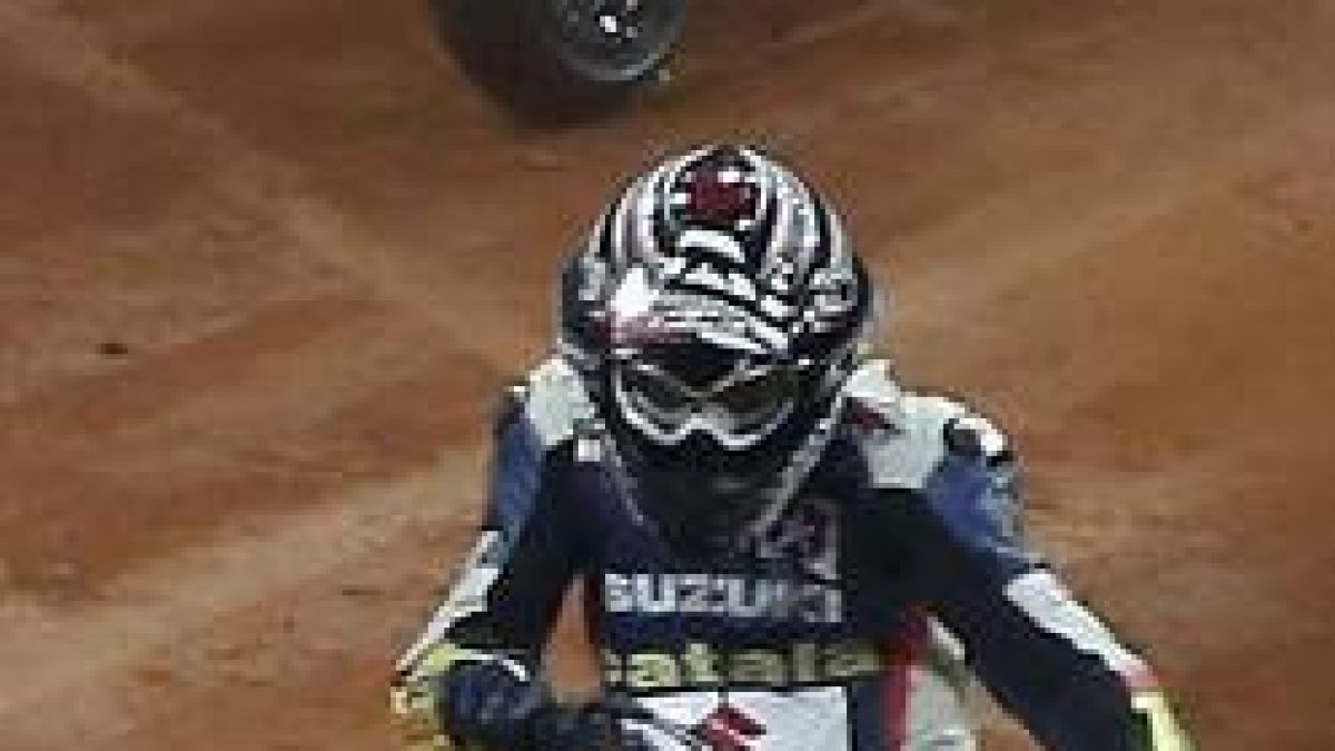 Kenny Noyes, en una carrera del Superprestigio Dirt Track de Barcelona celebradas en enero del 2014 en el Palau Sant Jordi.-Foto: EFE / ALBERTO ESTÉVEZ