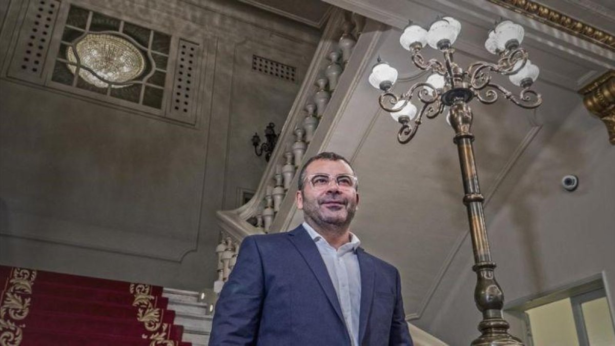 Jorge Javier Vázquez, en la presentación del musical 'Iba en serio', en el Teatre Tívoli de Barcelona.-RICARD FADRIQUE