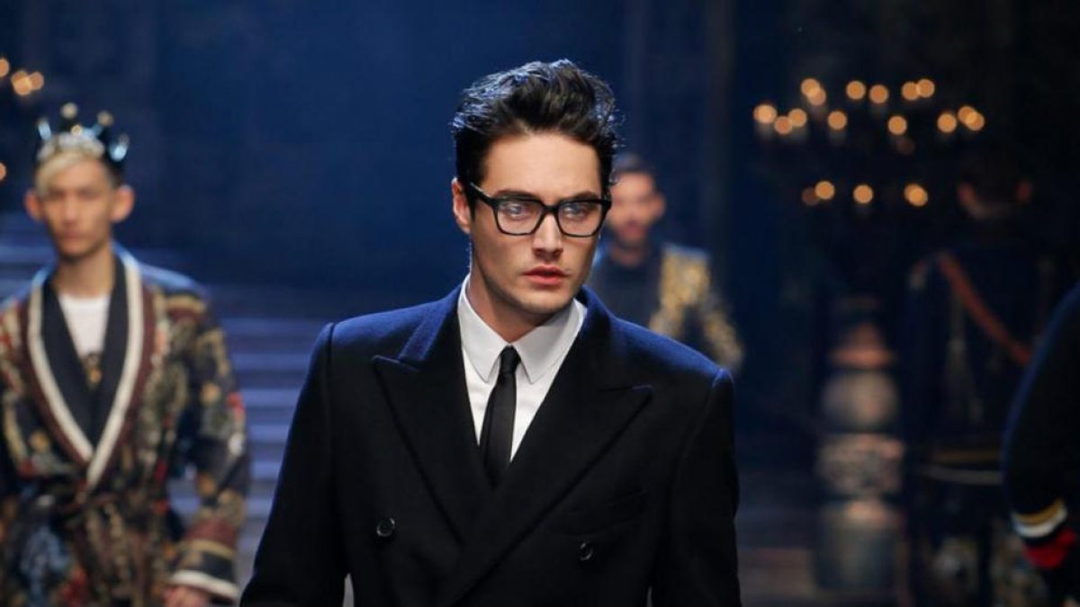 Levy Dylan, en la pasarela de la Fashion Week de Milán, el pasado martes 17 de enero.-DOLCE&GABBANA