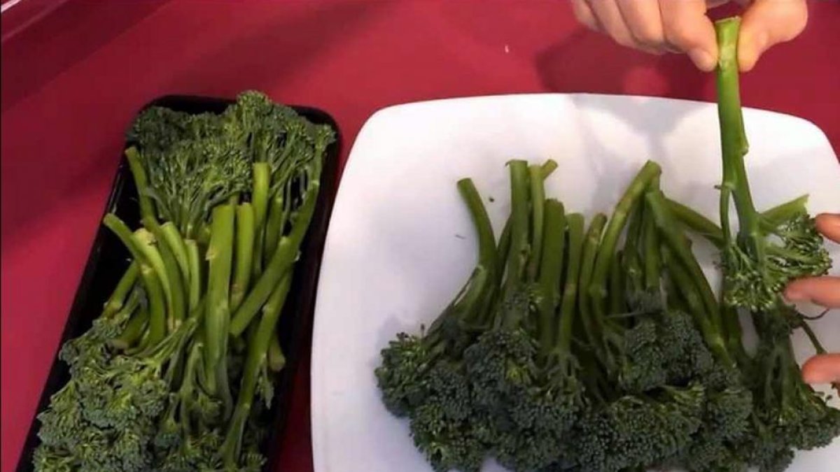 El bimi es mezcla de brócoli y col china, con más proteínas y propiedades anticancerígenas. /-CEDIDAs