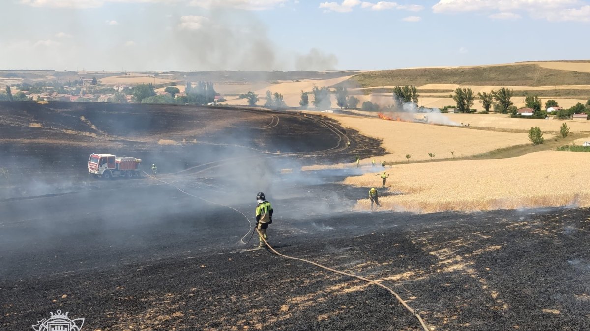 Los bomberos de Aranda no han participado en la extinción del fuego de Quintanilla del Coco