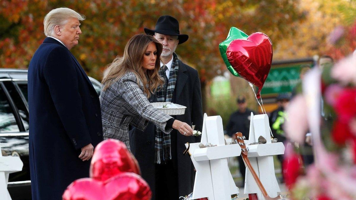 Trump y Melania, anoche, en Pittsburgh-Kevin Lamarque// REUTERS