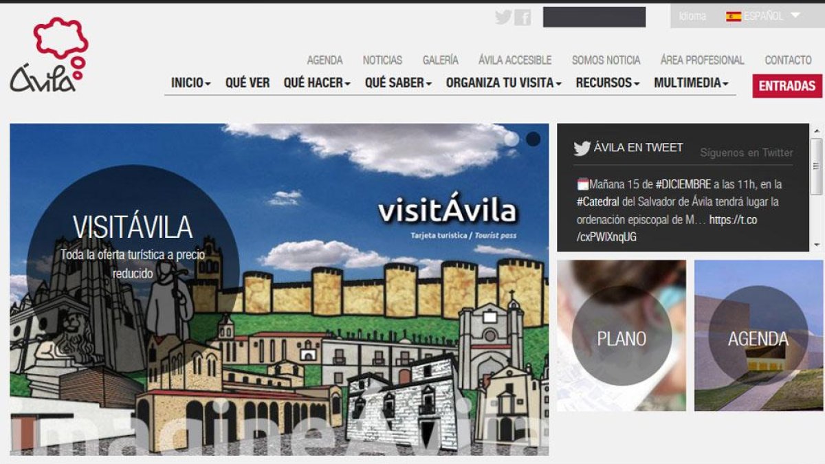 La página web de Ávila capital permite hasta comprar entradas.-