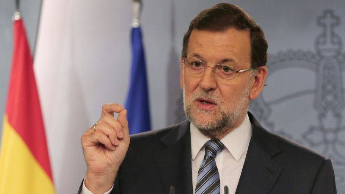 El presidente del Gobierno, Mariano Rajoy, durante su comparecencia hoy ante los medios de comunicación en el Palacio de la Moncloa.-Foto: EFE