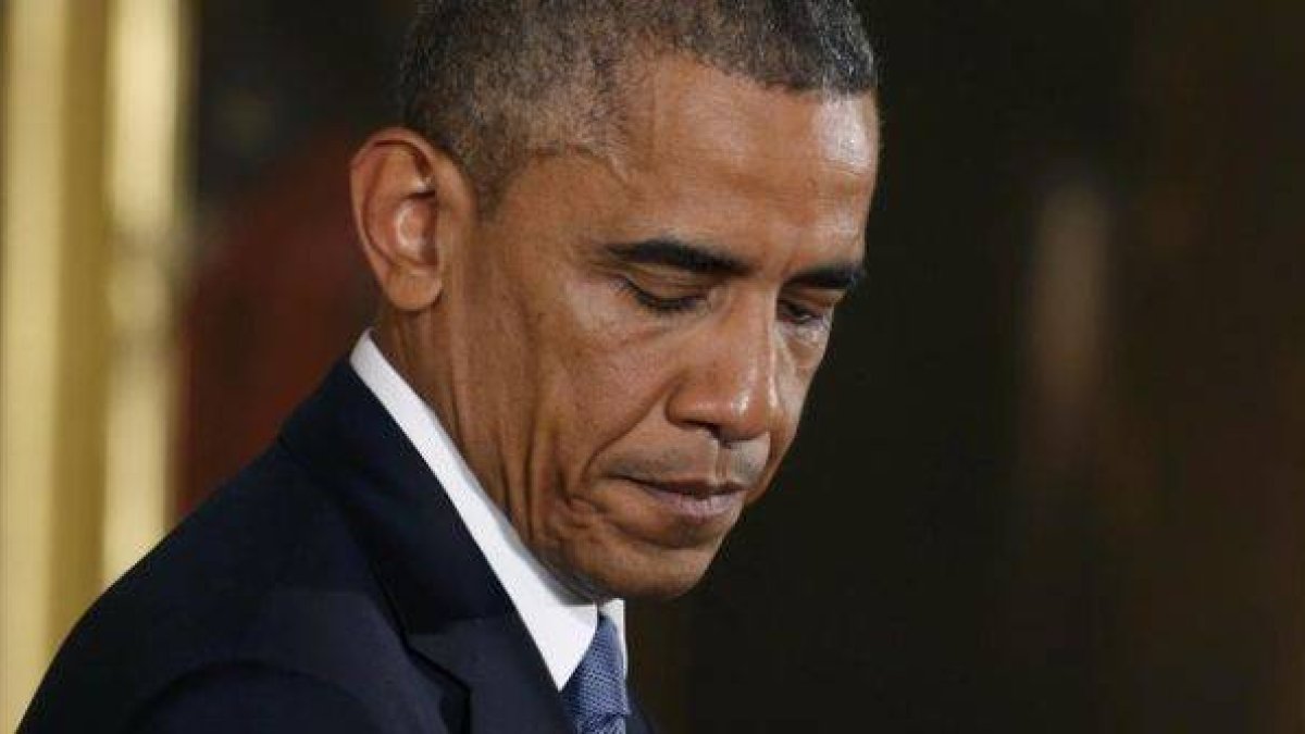 Obama en la rueda de prensa de ayer en la Casa Blanca.-Foto: AGENCIAS