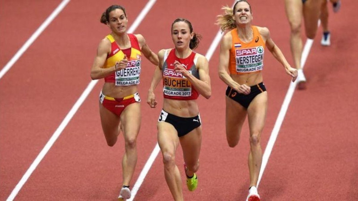 Esther Guerrero, semifinalista en 800 metros.-AFP / DIMITAR DILKOFF