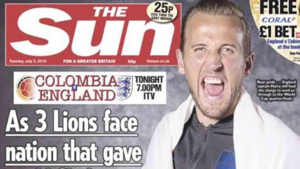 Portada de la publicación inglesa-THE SUN