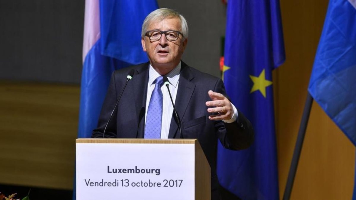 El presidente de la Comisión Europea, Jean-Claude Juncker, este mediodía.-COMISIÓN EUROPEA