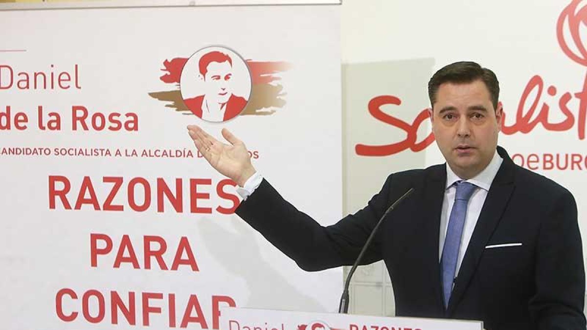De la Rosa escogió la sede socialista para su balance.-RAÚL OCHOA
