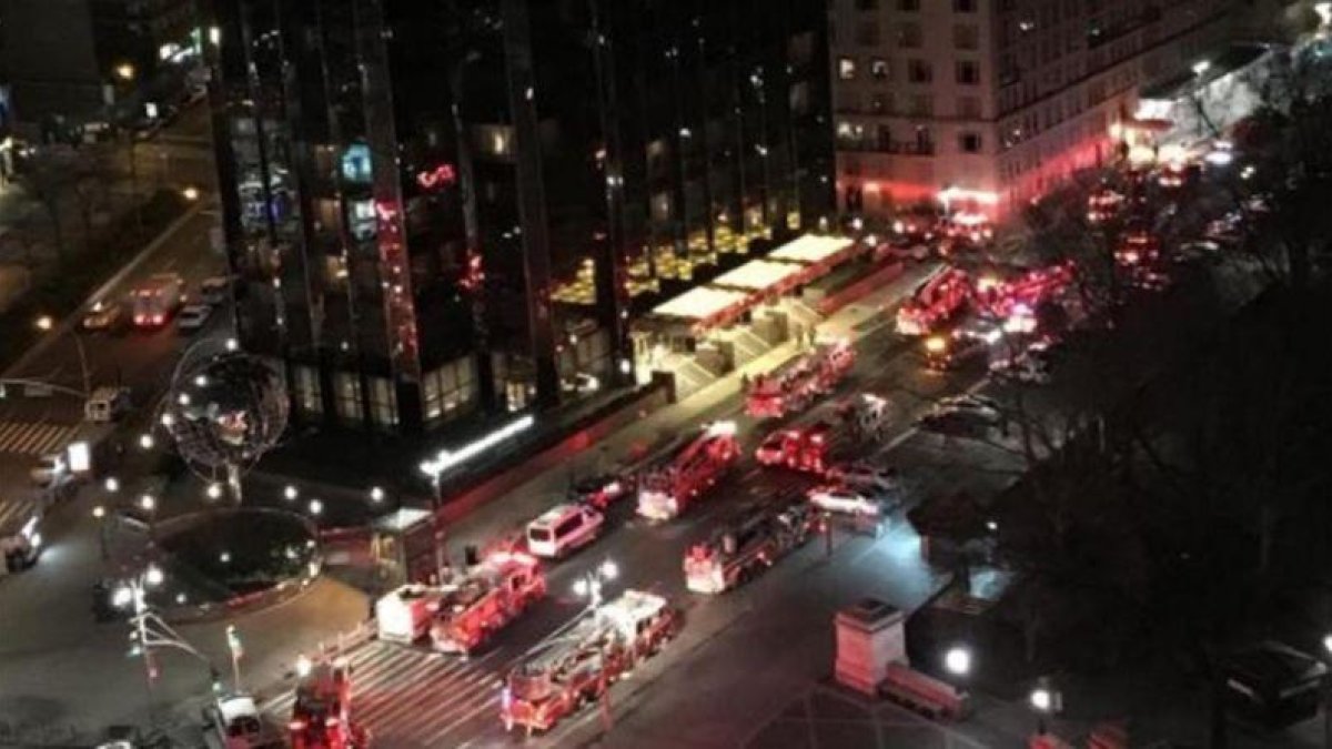 Incendio del hotel de Trump en Manhattan.-