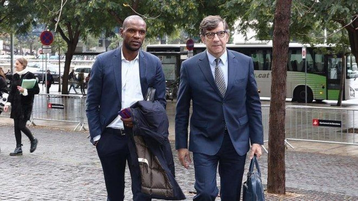 Éric Abidal llega a los juzgados para declarar en el caso del transplante de hígado.-ELISENDA PONS
