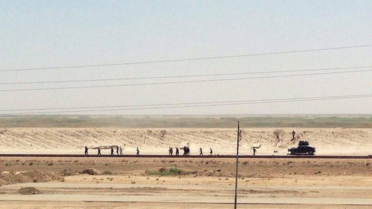 Retirada de las fuerzas iraquís de Ramadi.-Foto: AP