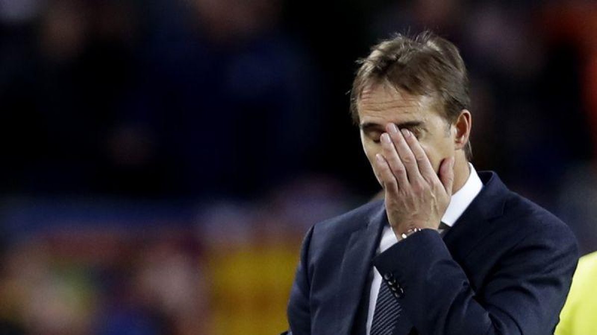 Julen Lopetegui, en su último partido con el Madrid.-AP