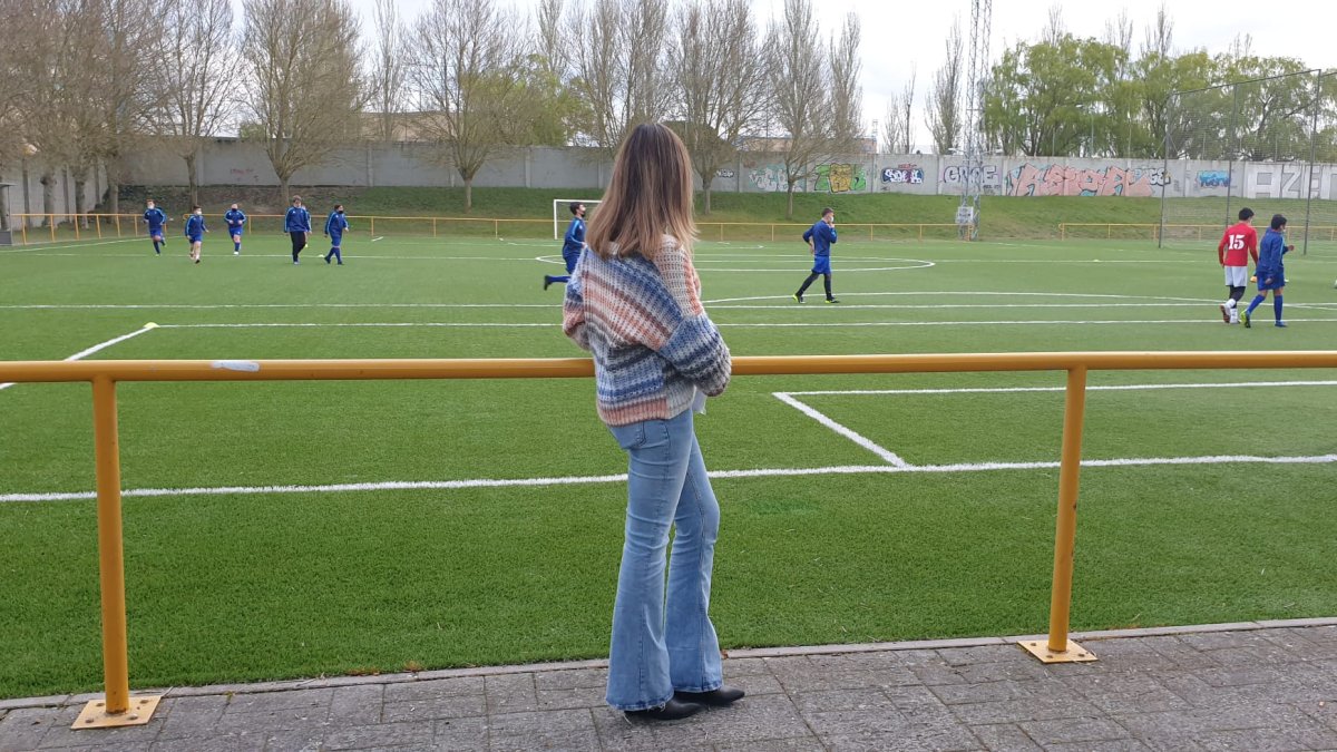 Carolina Blasco en un partido del Nuestra Señora de Belén. ECB