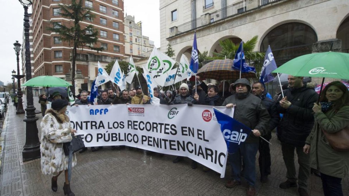 Imagen de la última concentración de funcionarios de prisiones.-ISRAEL L. MURILLO