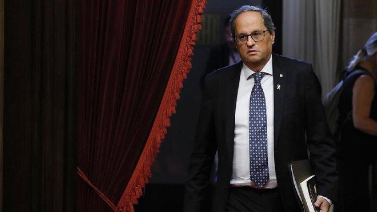 Quim Torra en el debate de política general del pasado mes de Septiembre en el Parlament-FERRAN NADEU