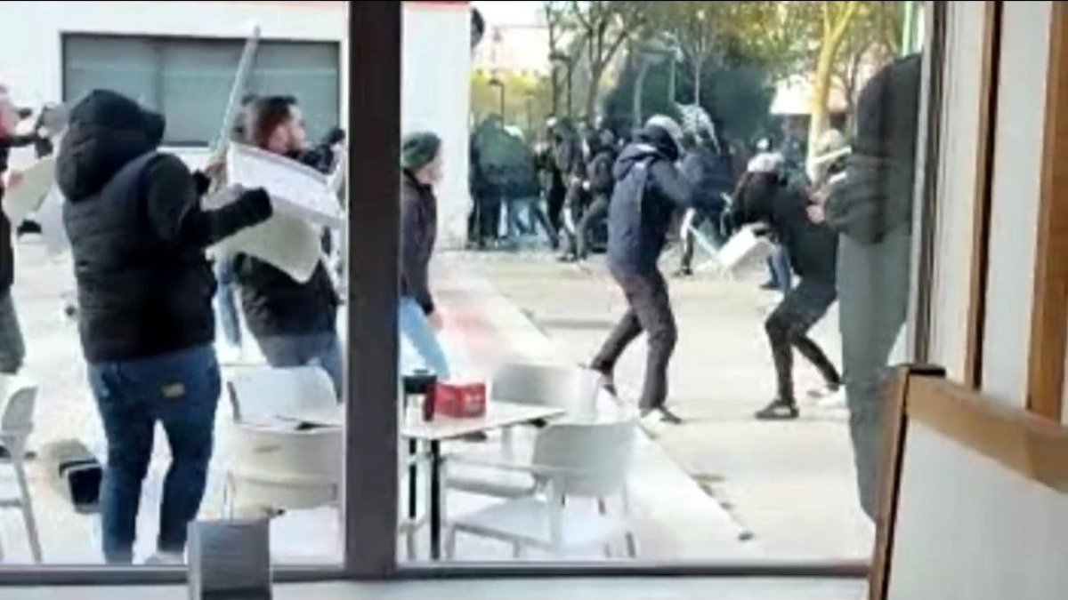 Batalla campal en Burgos