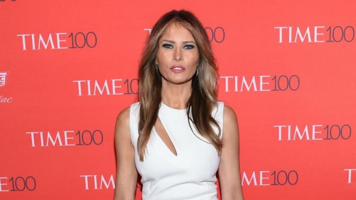 Melania Trump posando en el photocall de la gala TIME en 2016.-EVAN AGOSTIN