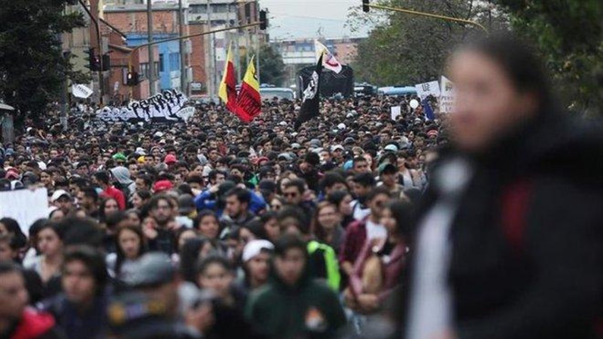 Protestas estudiantiles en Colombia.-EUROPA PRESS