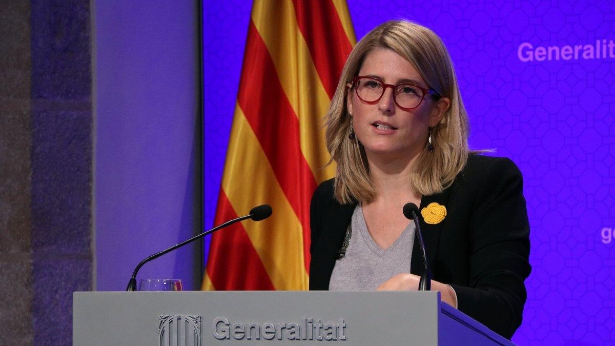 La portavoz del Govern, Elsa Artadi, en rueda de prensa tras una reunió del consell executiu-
