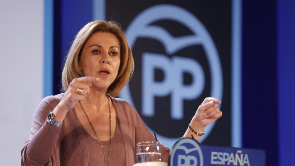 La secretaria general del PP, María Dolores de Cospedal.-EFE