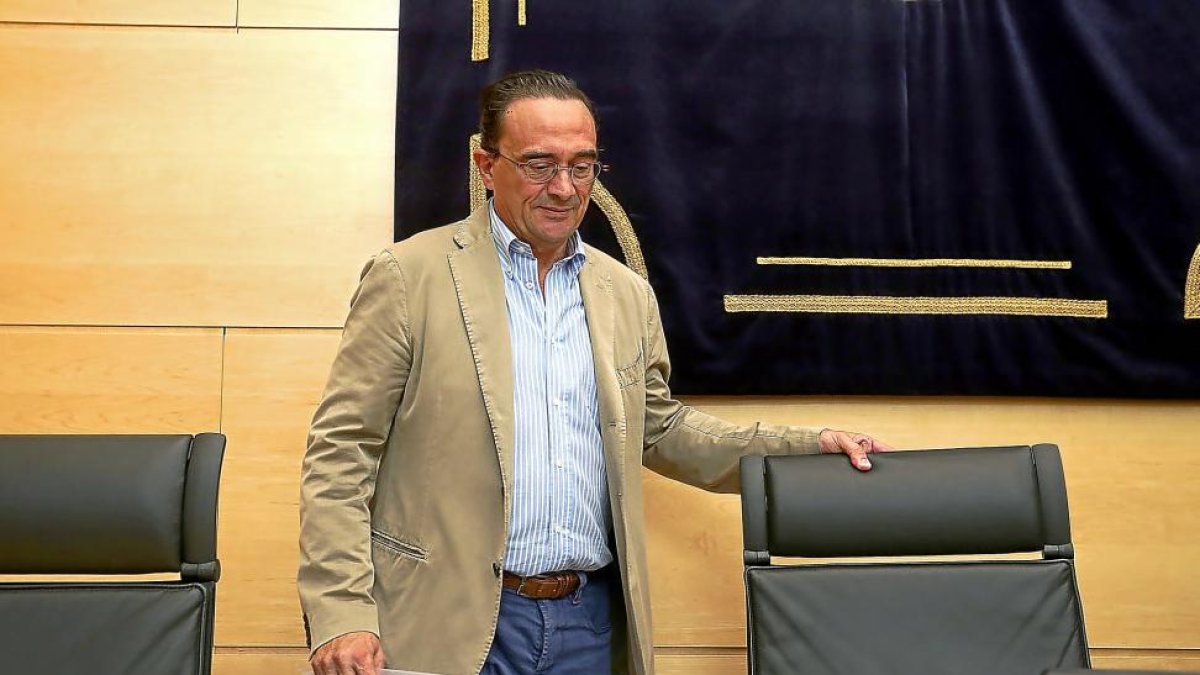 Eduardo García Prieto al inicio de la comparecencia.-ICAL
