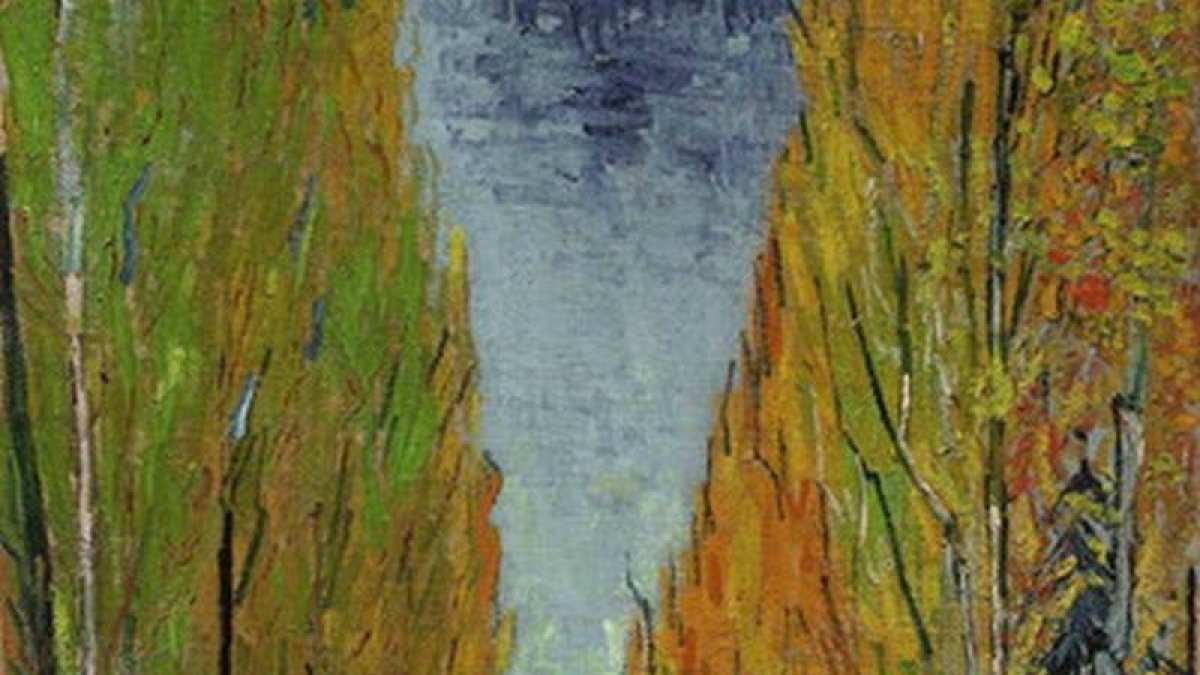 El óleo 'L'Allée des Alyscamps', de Vincent Van Gogh, subastado este martes por Sotheby's en Nueva York.-Foto: EFE