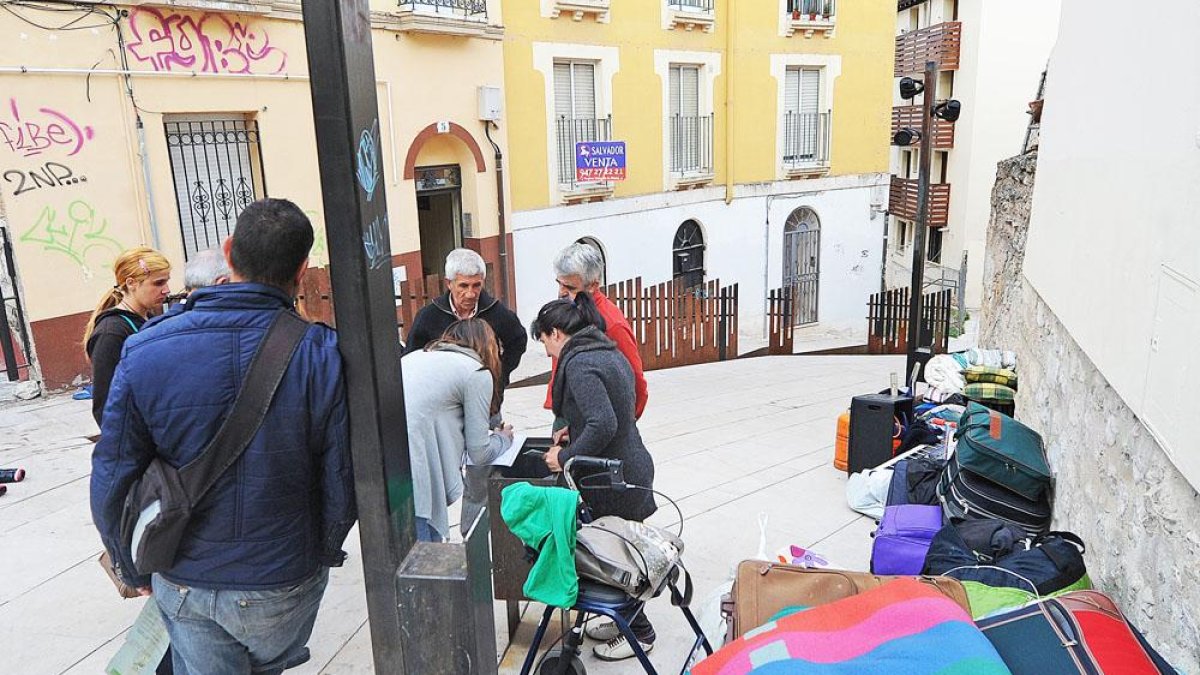 Un desahucio por impago de cuotas del alquiler en un inmueble del centro de Burgos que pudo frenar la PAH .-ISRAEL L. MURILLO